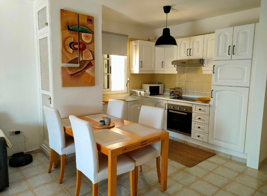 Costa Adeje Balcon del Atlantico Magnificent Apartment Cozy living room and fully equipped kitchen