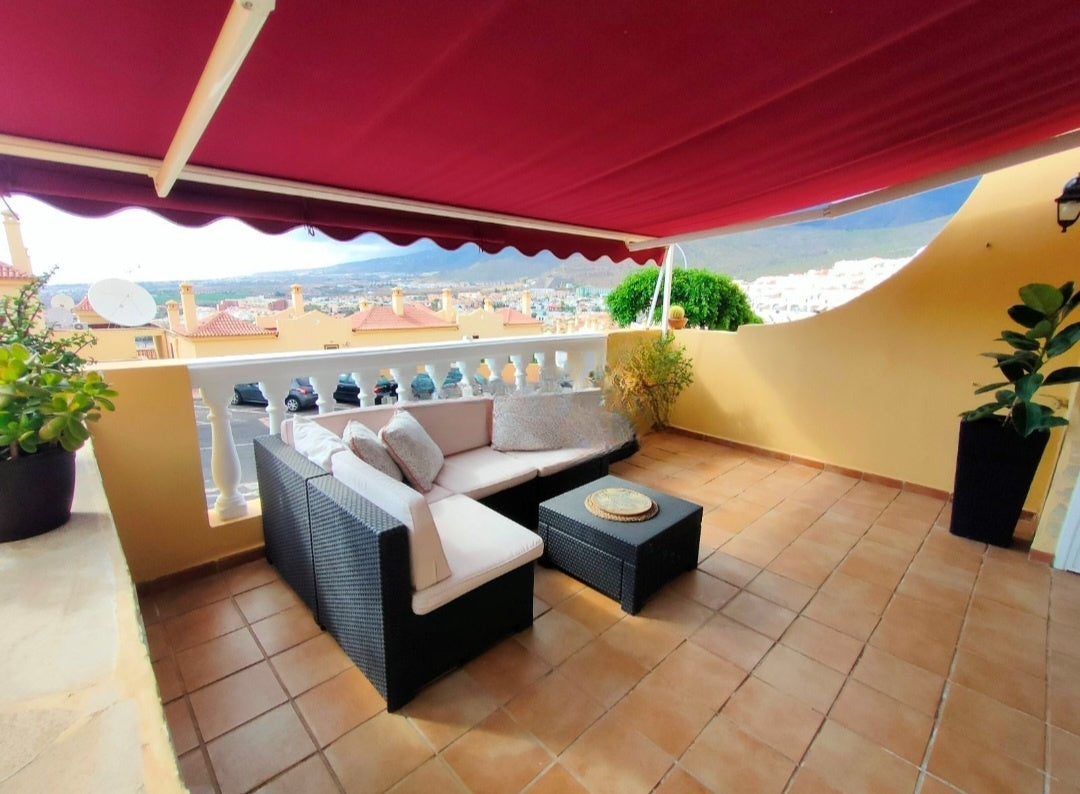 Costa Adeje Balcon del Atlantico Magnificent Apartment spacious fully equipped terrace with large sofa