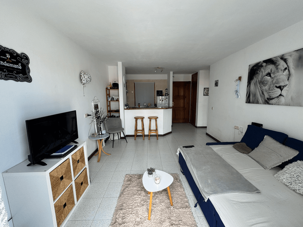 Costa Adeje Stunning Apartment at Windsor Park 35 modern and spacious living room with flat screen tv