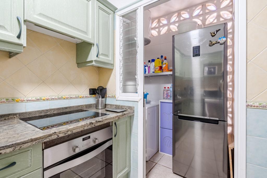 Fanabe Exclusive Benimar Complex Apartment Tenerife Fully Equipped kitchen with spacious fridge