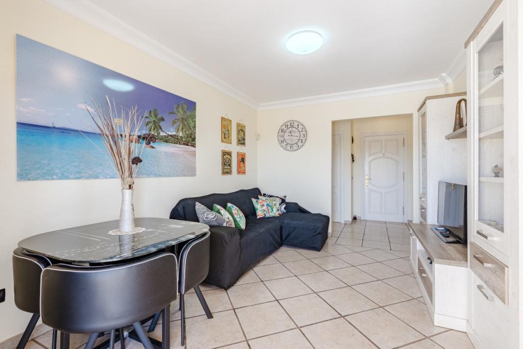Fanabe Exclusive Benimar Complex Apartment Tenerife Fully Equipped living room with large sofa