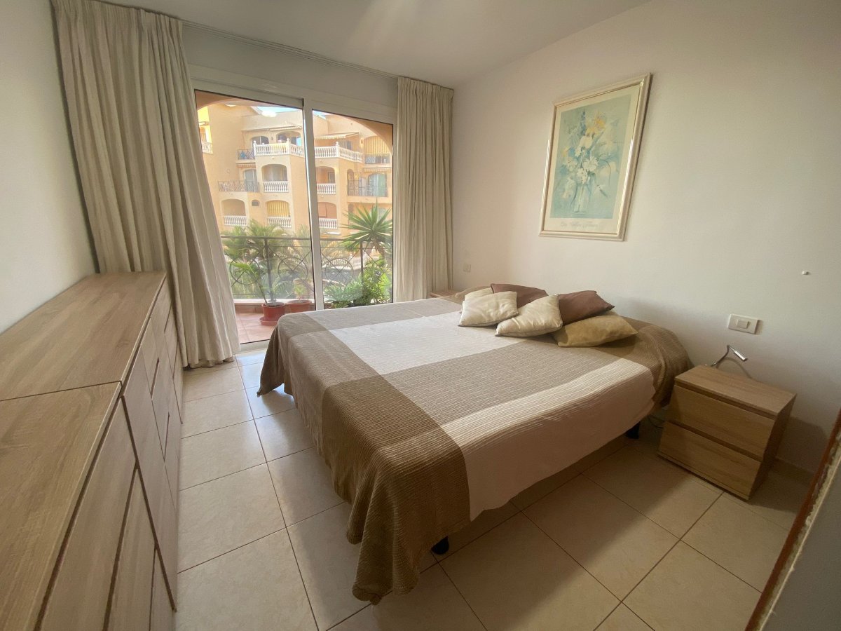 Los Cristianos Parque Tropical II Seafront Apartment spacious bedroom with queen-size bed