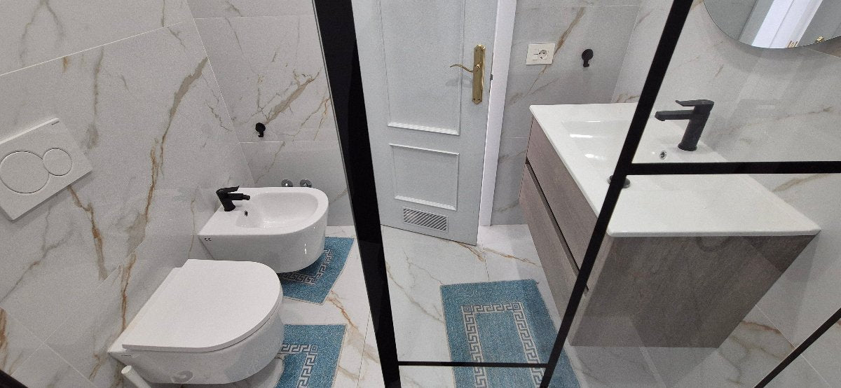 Palm Mar Unique Apartment Primavera Complex incredible marble bathroom shower view