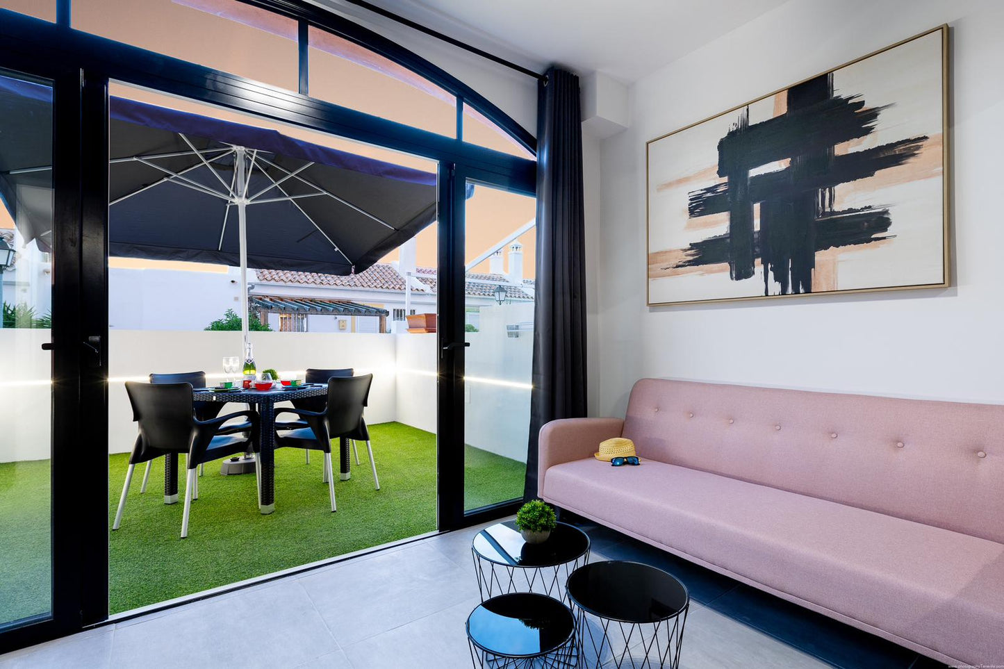 Spacious 2-Bedroom Apartment for Sale in Playa Paraiso Minimalist living room with comfortable seating 4