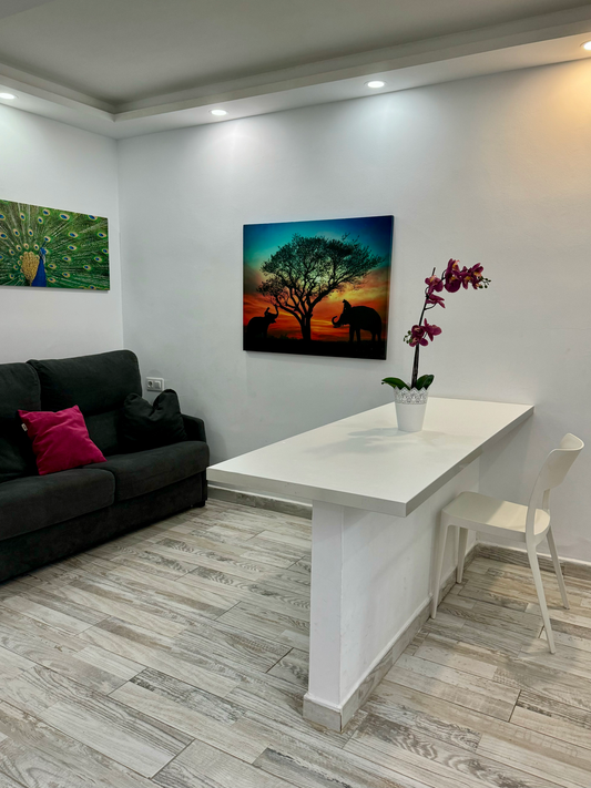 Costa_Adeje_Charming_Renovated_Apartment_living_room_sofa_bed_flowers