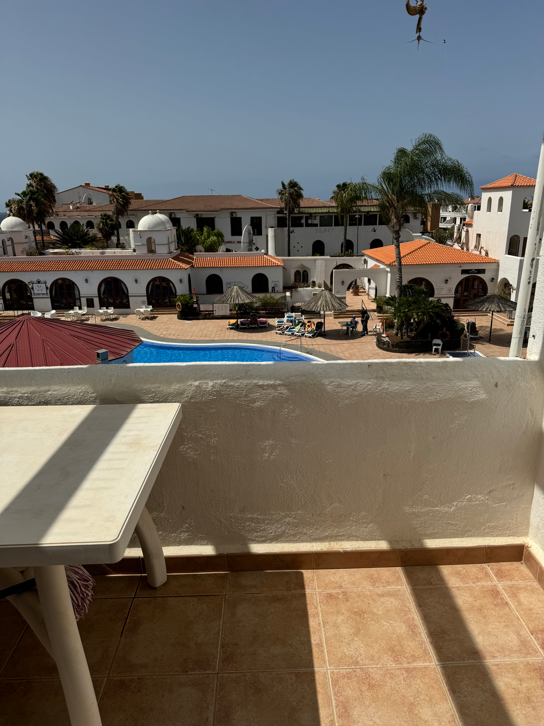 Cozy long term rent Amarilla Apartment Tenerife living room terrace