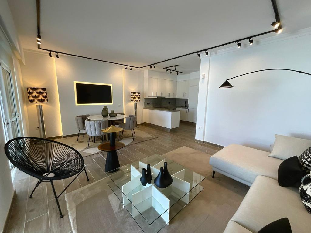 Golf Costa Adeje Luxury Villa Elegant living room with flat-screen tv