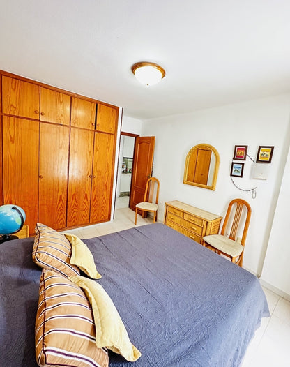 Heart of Los Cristianos Apartment Tenerife fully equipped amenities bedroom queen-size bed