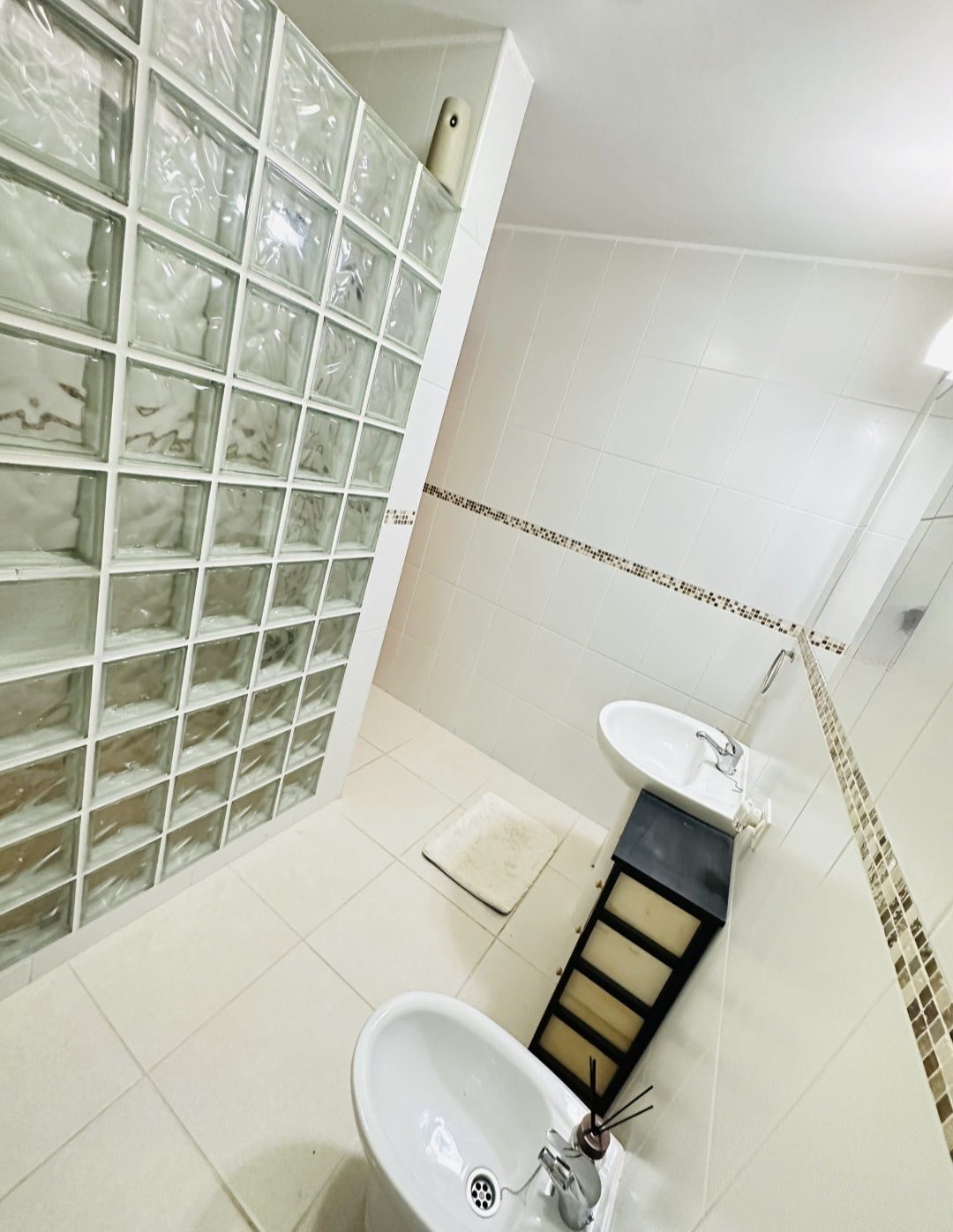 Heart of Los Cristianos Apartment Tenerife modern fully equipped bathroom shower glass