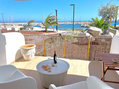 Stunning Sea View Apartment at Amarilla Golf terrace appetizers