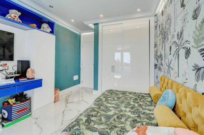 Torviscas_Alto_Luxury_4_bedroom_villa_tenerife_third_bedroom_blue_modern_amedities